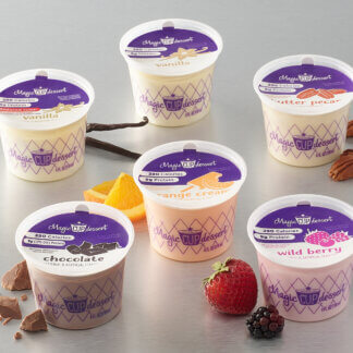 Variety of Magic Cup flavors with new packaging