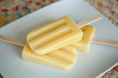 Dysphagia-friendly orange dream ice pops