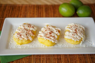 Dysphagia-friendly Mexican street corn